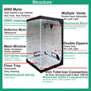 600D Grow Tent: Indoor Hydroponics Dark Room for Growing Plants