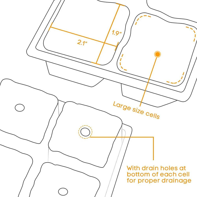 Plastic Nursery Pot with 12 Holes and Lid: Ideal for Seedling Seeding