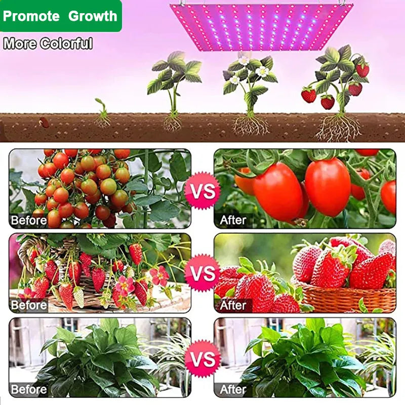 LED Plant Grow Light 1000W/2000W Full Spectrum Hydroponic Growing Lamp Plants Phyto Veg Flower Indoor Ultrathin Panel Phytolamp