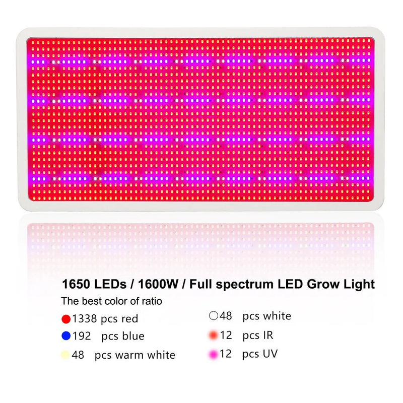 High-Power Full Spectrum LED Grow Lights: 1600W, 1200W, 800W, 600W, 300W