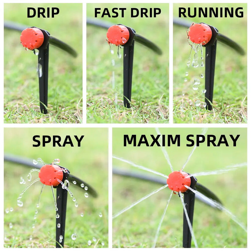 5M-60M Drip Irrigation Plant Watering Kit with Adjustable Drippers