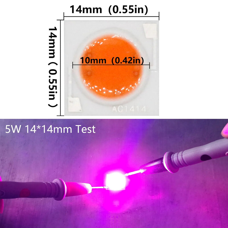 1Pcs Hydroponic Full Spectrum COB LED Grow Light Chip: 10W-50W (AC220V)