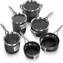 10-Piece Nonstick Cookware Set with Space-Saving Design