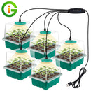 5 Pcs Seed Starter Trays with Grow Lights: Perfect for Home Greenhouse Planting